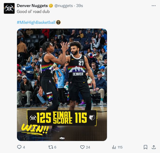 包含丹佛掘金发布备战花絮，转会期刷新队史纪录，欧篮联任务艰巨，赛季目标并未改变的词条